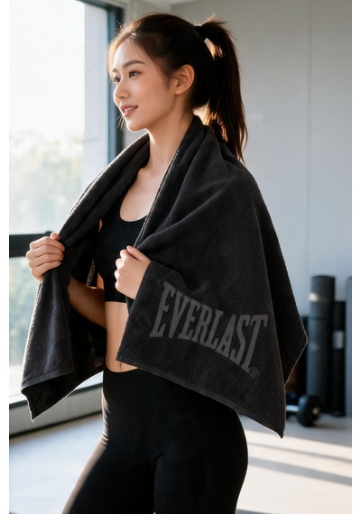 Everlast Logo Antrasit 70x150 Cm Havlu Au0016-333 %100 Pamuk Spor Havlusu