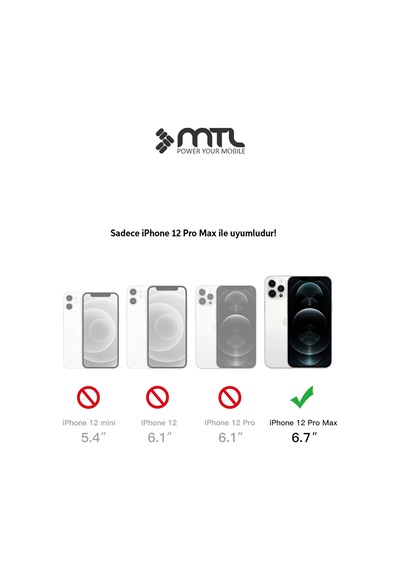 İphone 12 Pro Max Uyumlu Şeffaf Magsafe Kılıf Mtl Safe