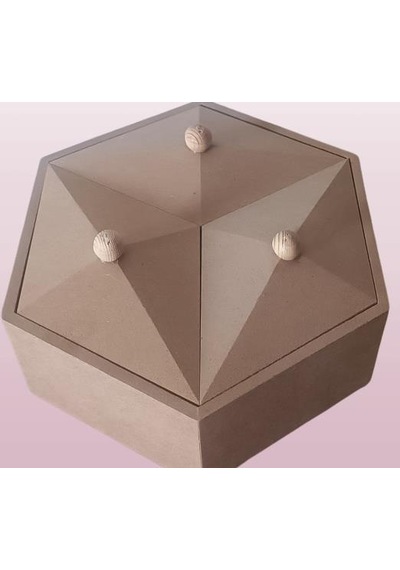 1448bng90251hobi Adn Piramit Kutu Dekoratif Ahşap Mdf Ham Cnc Kesim El Yapım