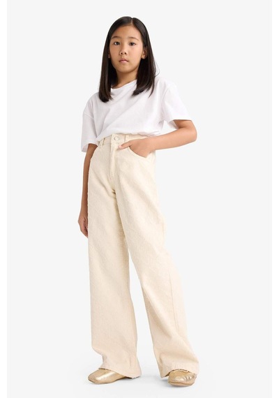 Defacto Wide Leg Gabardin Pantolon Kız Çocuk G1621A825AU