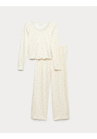 Marks & Spencer Desenli Pijama Takımı T37002238J Krem Mix Marks & Spencer Desenli Pijama Takımı T37002238J Krem Mix