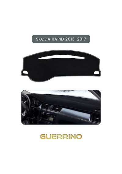 Skoda Rapid 2013-2017 Torpido Koruma Halısı Gri Kenar