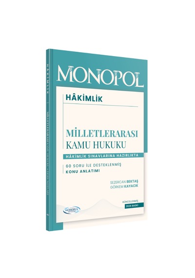Milletlerarası Kamu Hukuku Ders Notları Monopol Yayınları