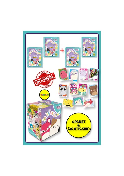 Panini Squishmallows Sticker Çıkartma - 4 Paket 20 Adet Sticker
