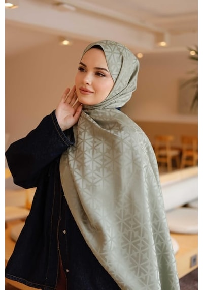 İpeksi Jakar Deluxe Şal Soft Yeşil Çok Renkli