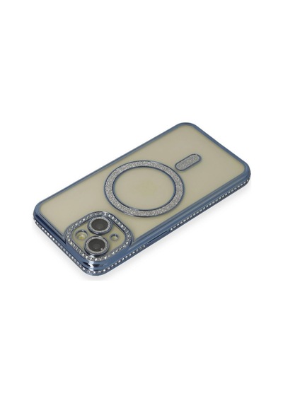 Apple İphone 15 Kılıf Joke Simli Magneticsafe Kılıf - Lacivert 0.2M-Çok Renkli