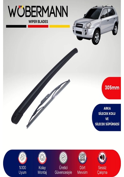Wöbermann Hyundai Tucson 2004-2010 Arka Silecek Kolu Ve Süpürgesi Komple