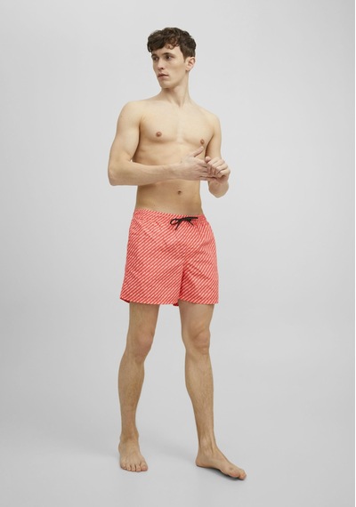 Jack & Jones Logo Kumaşlı Deniz Şortu- Crete 12202958 Hot Coral Mercan