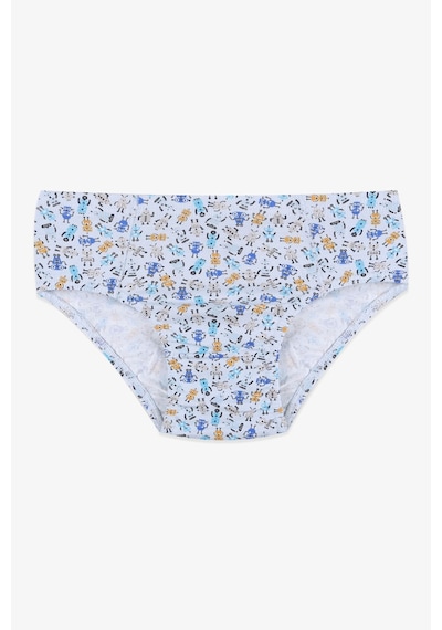 Koza İç Giyim Erkek Çocuk 5'li Pamuklu Slip 3011 3011-2 Arabalı Desen