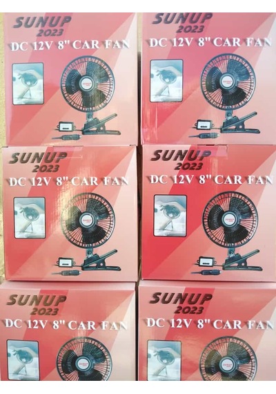 Sunup 8 Inç 12v Araç Fanı Maşalı Araç Vantilatör 3 Kanatlı