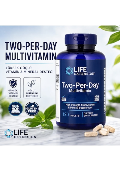 Life Extension Two-per-day Multivitamin & Mineral Supplement 120 Tablet