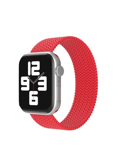 Newface Apple Watch 38mm Ayarlı Solo Silikon Kordon - Kırmızı Diğer