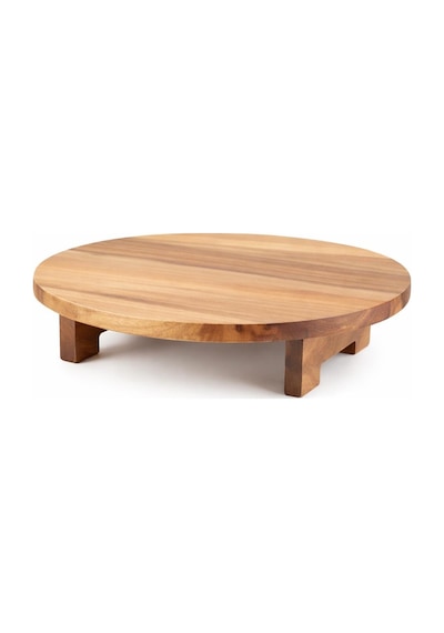 Mien Akasya Yuvarlak Sunumluk 33 Cm Ahşap