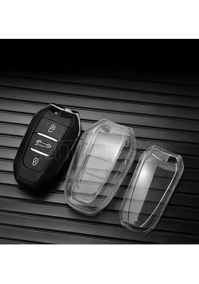 Citroen C4x Sustasız Anahtar Kılıfı Şeffaf