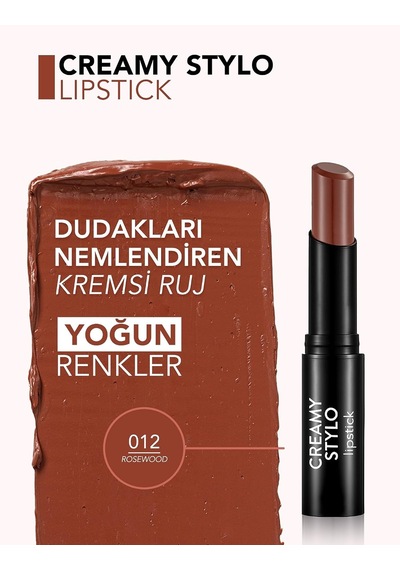 Creamy Stylo Yüksek Pigmentli & Yarı Parlak Bitişli Kremsi Ruj Çok Renkli