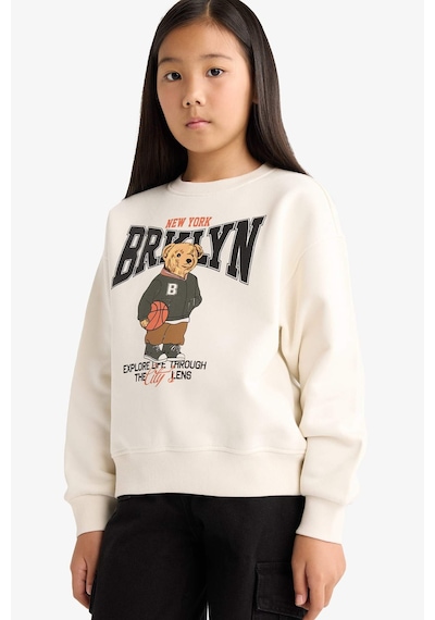 Defacto Kız Çocuk Relax Fit Bisiklet Yaka Baskılı İçi Yumuşak Tüylü Sweatshirt E6780a825wner105 Ekru Defacto Kız Çocuk Relax Fit Bisiklet Yaka Baskılı İçi Yumuşak Tüylü Sweatshirt E6780a825wner105 Ekru