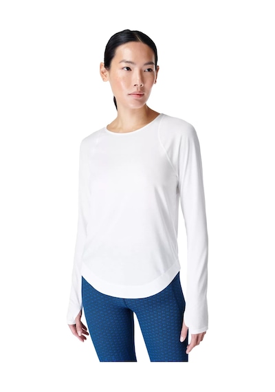 Sweaty Betty Sweaty Betty Breathe Easy Long Sleeve Top Kadın Beyaz Tişört Wht Beyaz
