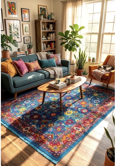 Pop Maksimalist Halı 5645d Çok Renkli