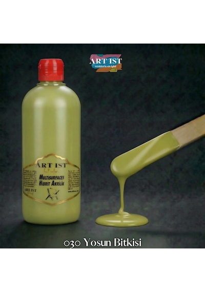 Multisurfaces Hibrit Akrilik Boyalar - 030 Yosun Bitkisi Ahşap, Taş Tozu, Hobi, Dıy