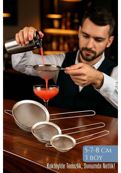 Transformacion Bar Süzgeci Bar Strainer 3 Boy Set 5 7 8 Cm Paslanmaz Çelik, 7209252 Diğer
