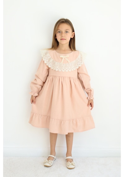 Miababy Fiyonk Detaylı Elbise 1-8 Yaş SOMON