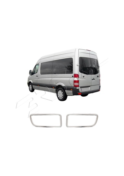 Mercedes Sprinter W906 Uyumlu Krom Reflektör Çerçevesi 2 Parça Paslanmaz Çelik