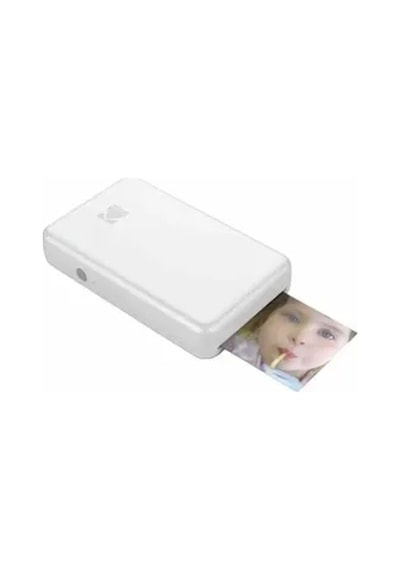 Kodak Zink Mini 2 Hd Kablosuz Taşınabilir Mobil Anında Fotoğraf Yazıcısı Beyaz Basic Siyah