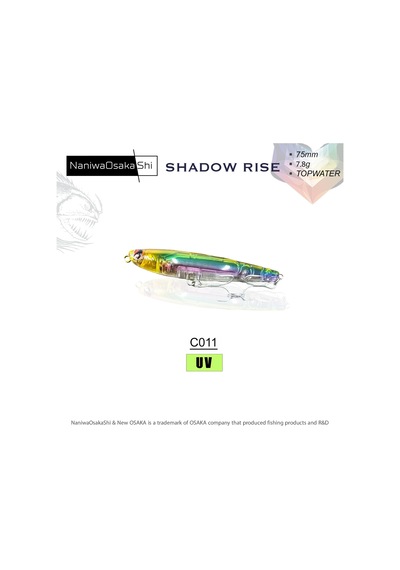 Nanıwaosakashı Shadow Rıse 75mm 7.8g Maket Balık