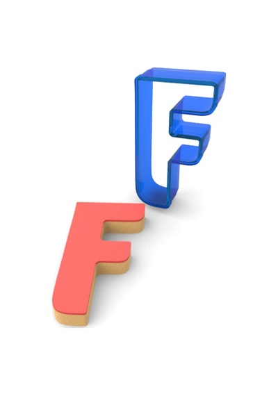 F Harfi Polikarbon Kurabiye Kalıbı