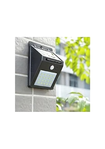 20 Led'li Sensörlü Solar Bahçe Balkon Duvar Lambası 10 Parça Siyah