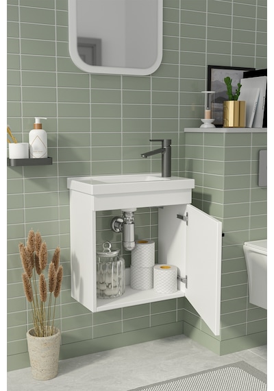 Biani Fix Nova 50 Cm Alt Banyo Dolabı Renk Mat Beyaz
