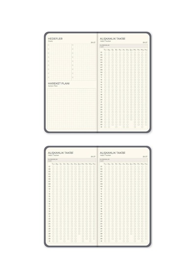 Charm Takılabilen 2026-2027 Mid-year Akademik Cep Ajanda 9x17 Cm Füme Çok Renkli