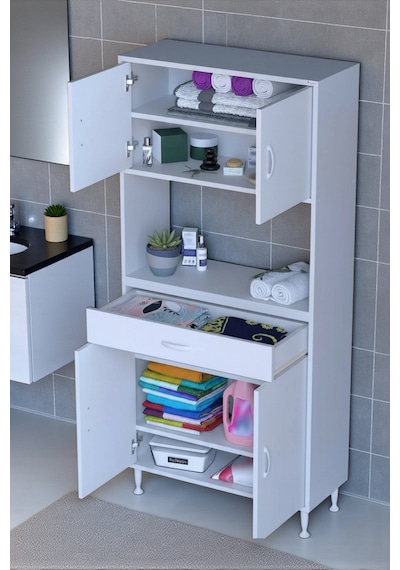 Eliusta Artex 75 Cm Yüksek Organizasyonlu Boy Dolabı 75x173x32,5 Cm Beyaz Banyo/mutfak Dolabı Beyaz Eliusta Artex 75 Cm Yüksek Organizasyonlu Boy Dolabı 75x173x32,5 Cm Beyaz Banyo/mutfak Dolabı Beyaz
