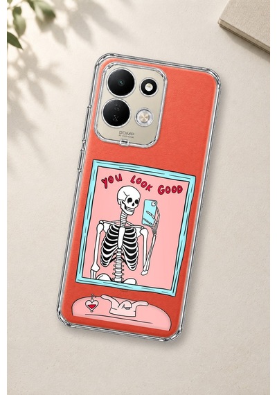 Redmi 17 4g/5g Uyumlu You Look Good İskelet Tasarımlı Baskılı Silikon Kılıf