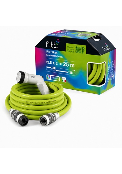 Ikon Lime Uzayan Bahçe Sulama Hortumu Tabancalı 25 Metre