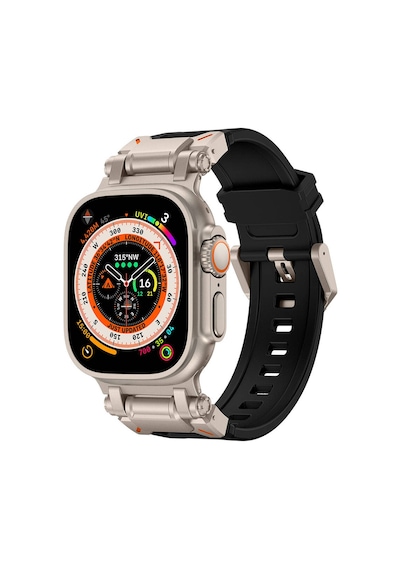 Apple Uyumlu  Watch  Ultra 49mm Zore Krd-101 Titanyum Metal Başlıklı Silik