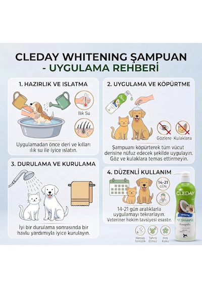 Ayrex Whitening Pet Şampuanı - 500 Ml