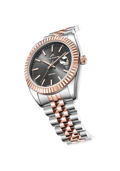 Roche Montre Rmg6009-06 Quartz Çelik Gri-rose Gold Safir 41 Mm Erkek Kol Saati