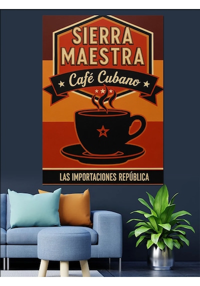 Ahşap Tablo Sierra Maestra Kahve Reklamı