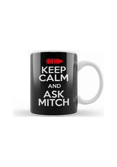 Keep Calm And Ask Mitch Baywatch Rescue Buoy Kupa Bardak Porselen Karışık