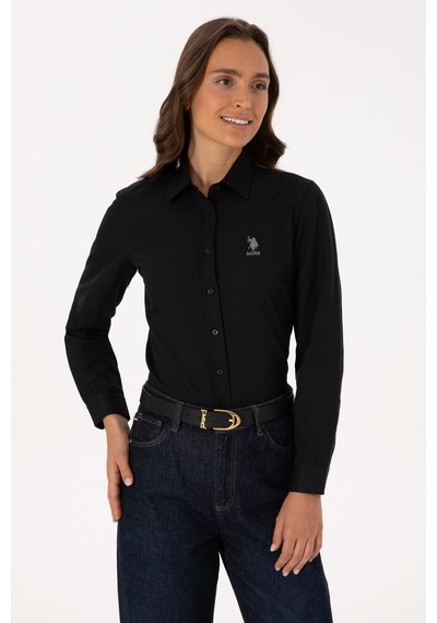 U.s. Polo Assn. Kadın Siyah Gömlek Basic 50307990-vr046 Siyah