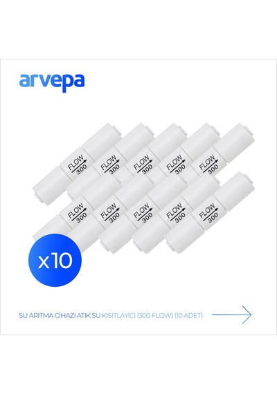 Arvepa Su Arıtma Cihazı Atık Su Kısıtlayıcı Restriktör (300 Flow) 10 Adet - Uzun Ömürlü
