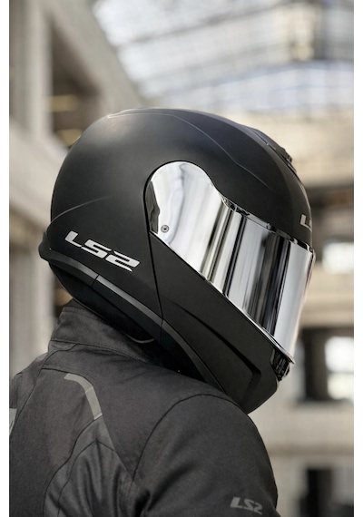 Ls2 Strobe 2 Mat Siyah Kask Gri Vizör Mat Siyah