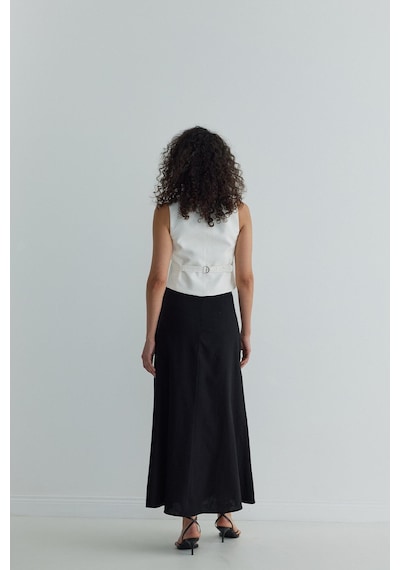 Suud Collection Siyah Serena Kloş Etek