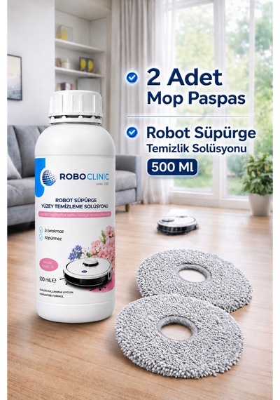 Dreame L10s Ultra Gen 2 Uyumlu Yedek Mop, Robot Süpürge Deterjanı 500 Ml Solüsyon Bahar Çiçekleri