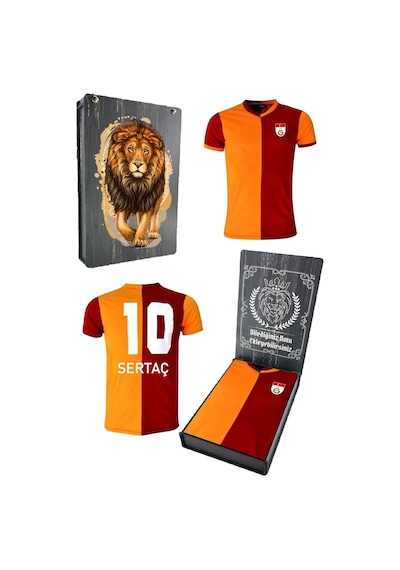 Galatasaray Metin Oktay Kişiye Özel T-shirt Ahşap Kutulu Sarı