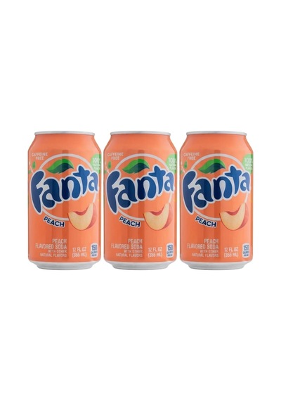 Fanta Peach Şeftali Aromalı Gazlı İçecek 355 Ml 3 Adet