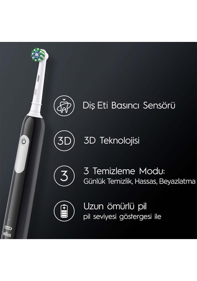 Oral-b Pro Series 1 İkili Paket, Siyah Ve Mavi Şarjlı Diş Fırçaları
