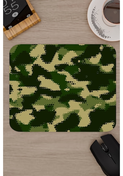 Kamuflaj Kaymaz Dikişli Kauçuk Oyuncu Mousepad V1 - 22x18 Gaming Mouse Pad Fare Altlığı