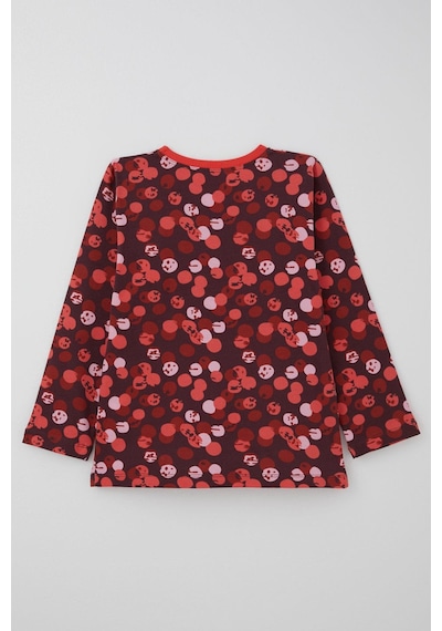 Breeze Kız Çocuk Pijama Takımı Neşeli Benekler Desenli 4-8 Yaş, Mürdüm Mürdüm
